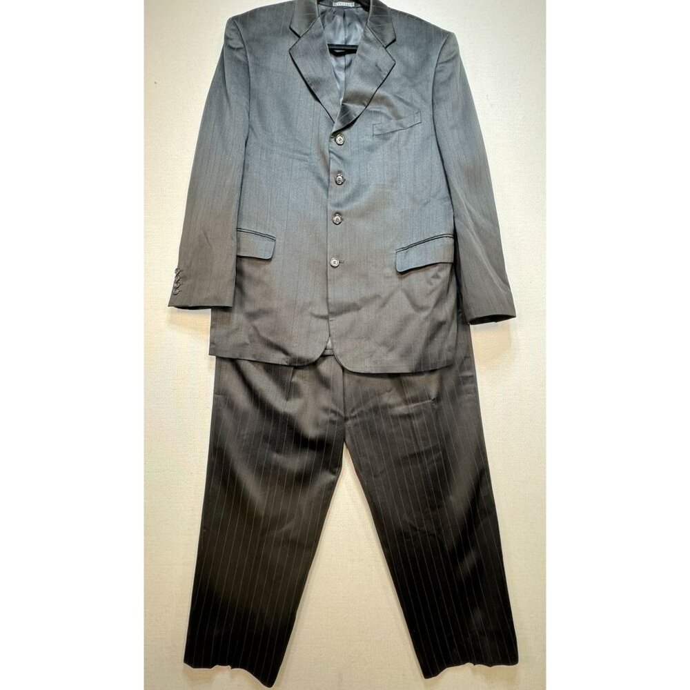 Vanetti Le Collezioni Men's Pinstripe 2 Pc Jacket & Dress Pants Suit Sz 42R Gray